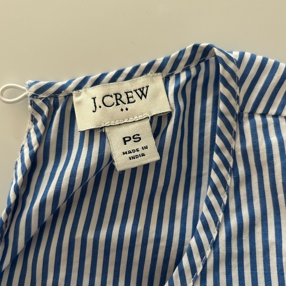 J. Crew Blue and White Striped Blouse Petite Small. 100%Cotton - Picture 4 of 6
